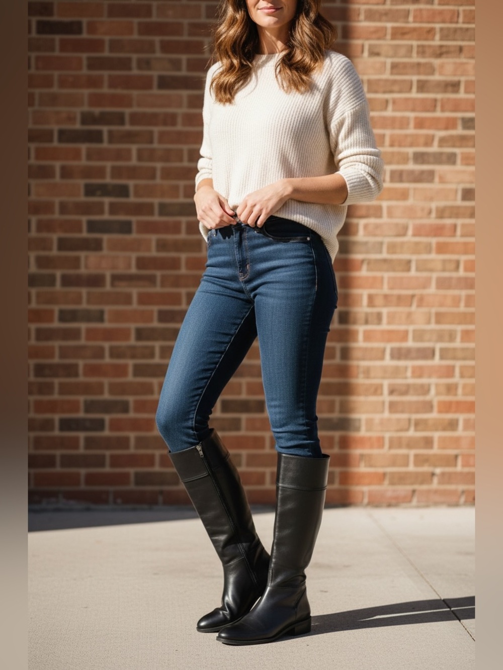 Tommy Hilfiger Black Over-the-Knee Leather Boots